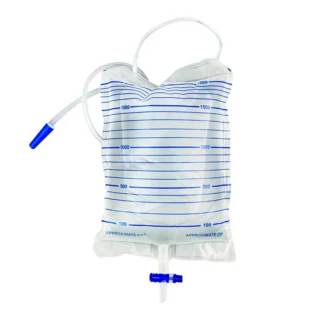 Sac médical jetable de 2000ml pour adulte avec Valve en T