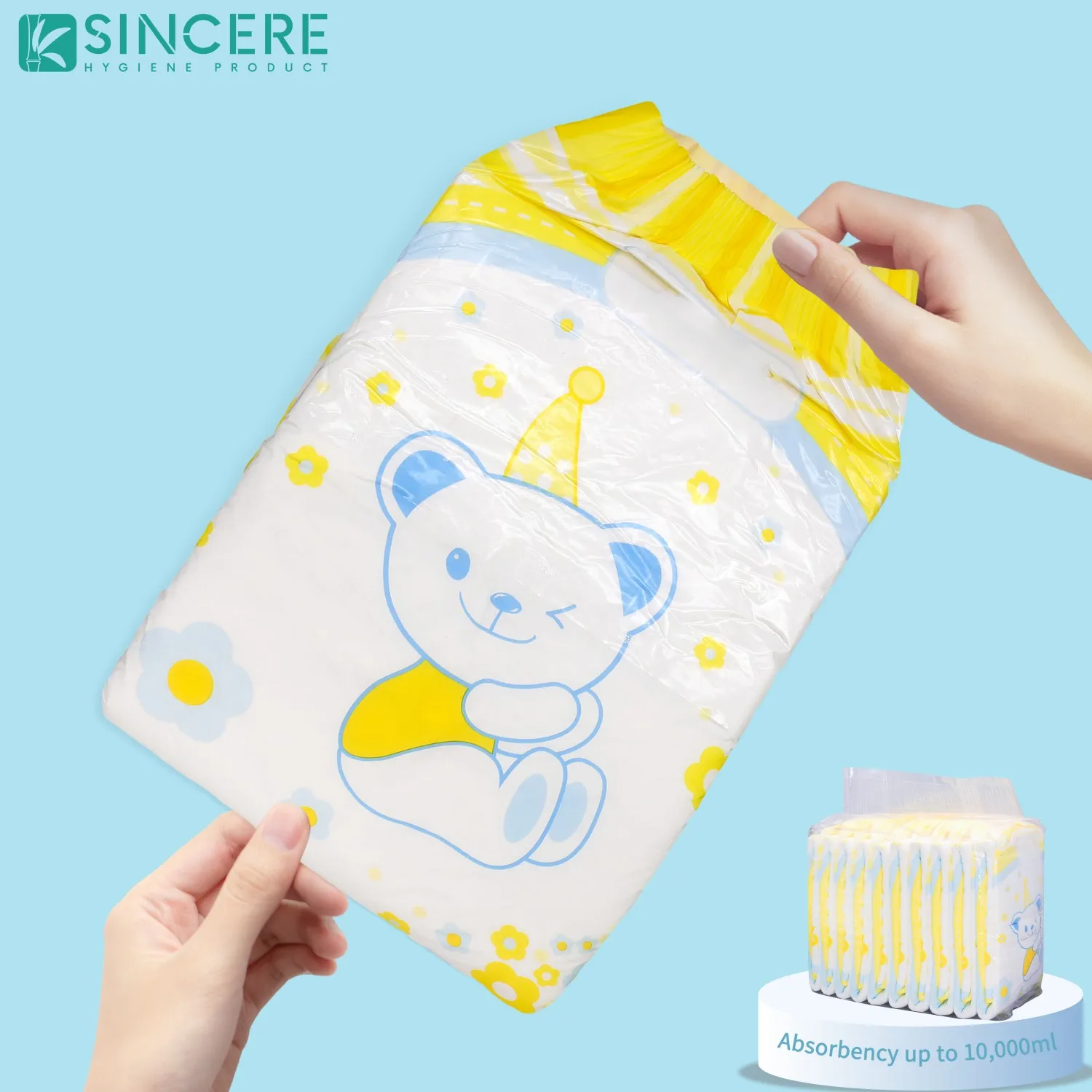 Naturel Écologique Jetable Pas Cher Anti-fuite conception super absorbant doux épais adulte couches en vrac – Image 2